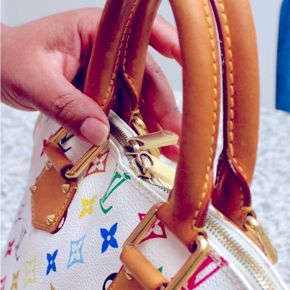 🌈LIMITED EDITION🌈LV Multicolor Alma PM White Monogram Canvas - Picture 11 of 15